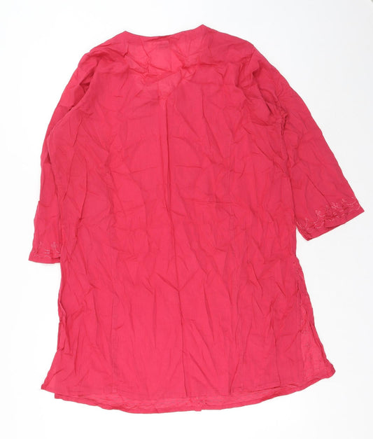 Womens UK Size 8 Preworn Red Basic Blouse