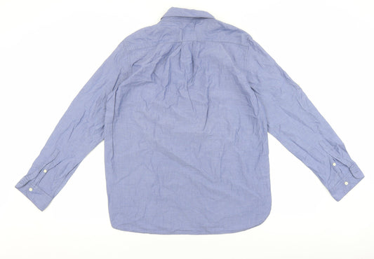 Mens UK Size S Gap Blue Button-Up Long Sleeve Casual Shirt