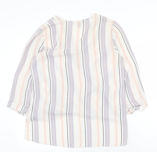 Womens UK Size 10 Atmosphere Multicoloured Basic Blouse