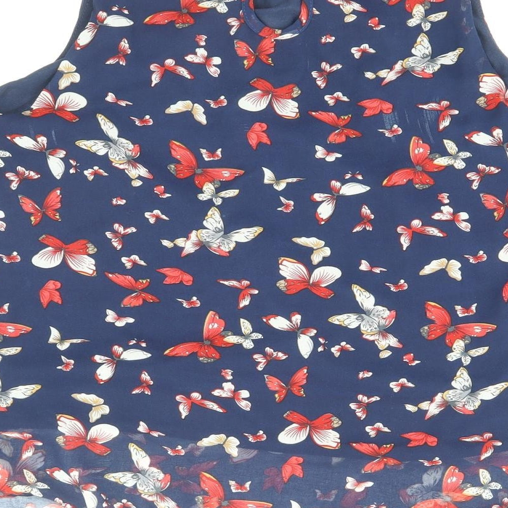 Womens UK Size M New Look Blue Basic Blouse