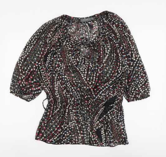 Womens UK Size 10 et vous Black Basic Blouse