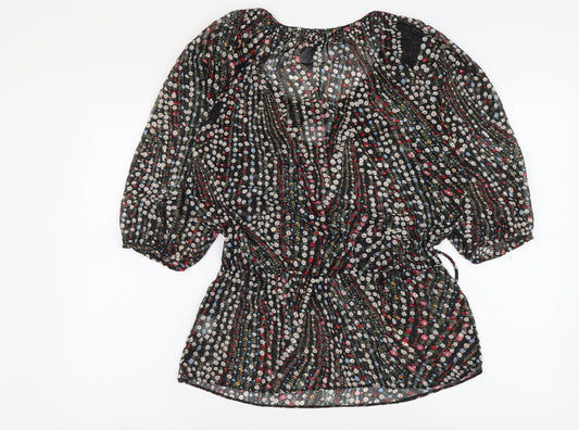 Womens UK Size 10 et vous Black Basic Blouse
