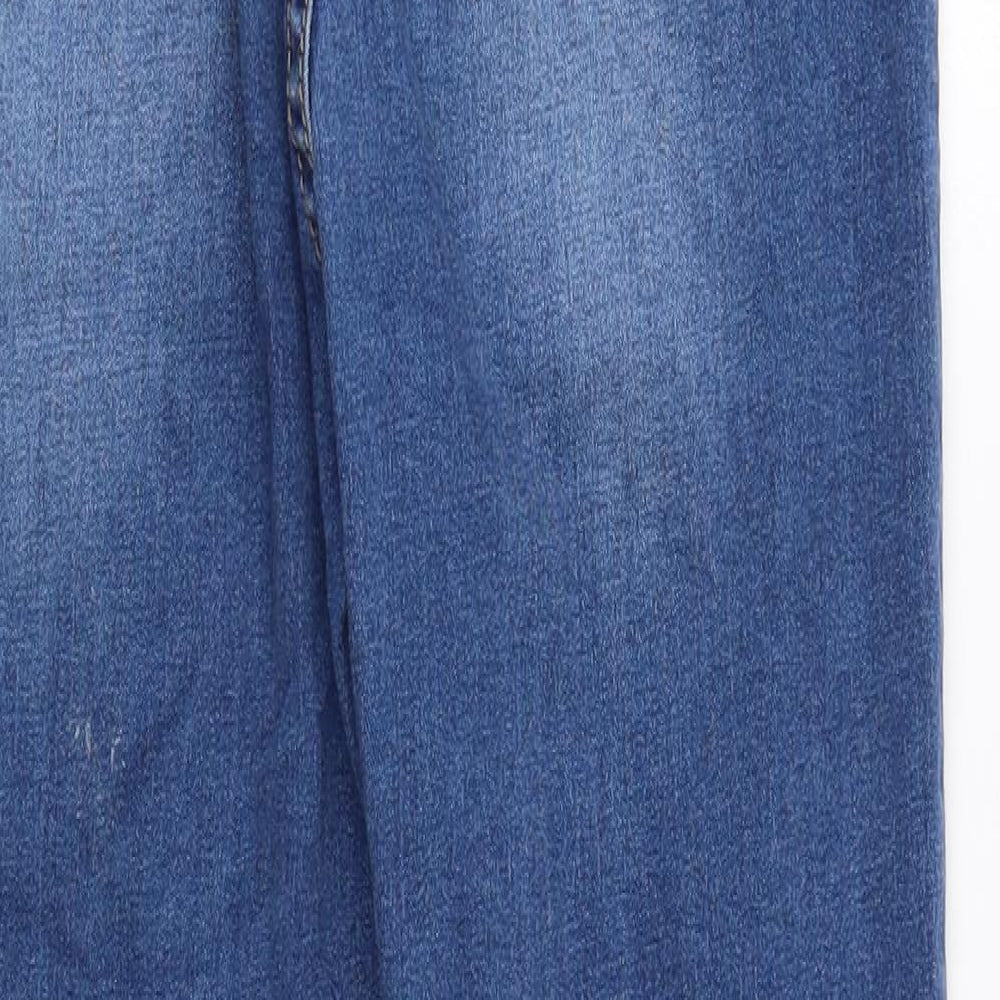 SheIn Womens Blue Cotton Skinny Jeans Size S Regular Button