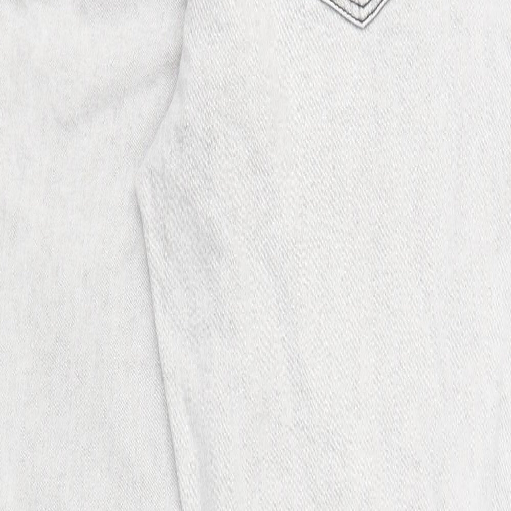 TU Womens Grey Cotton Skinny Jeans Size 10 Regular Button