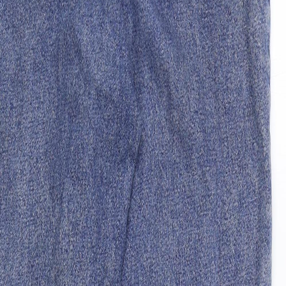 Denim & Co. Womens Blue Cotton Skinny Jeans Size 28 in Regular Zip