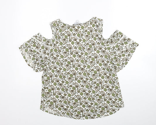 Womens UK Size 8 NEXT Multicoloured Basic Blouse