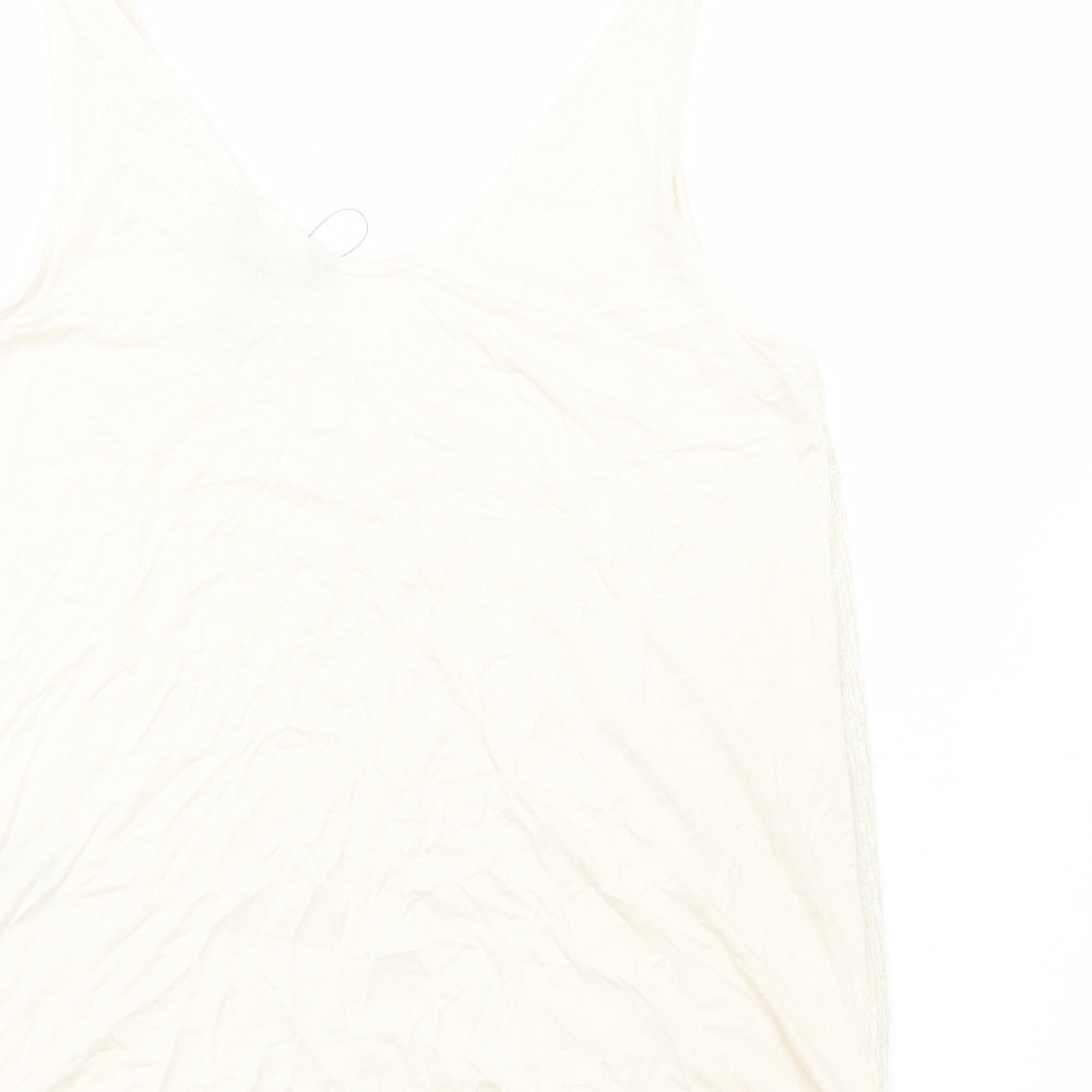 Womens UK Size 12 Marks and Spencer Ivory Basic Tank