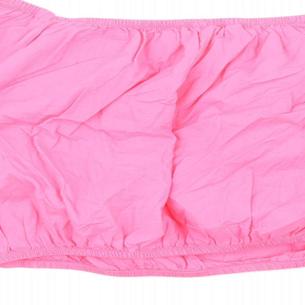 Womens UK Size 18 Marks and Spencer Pink Cropped Blouse