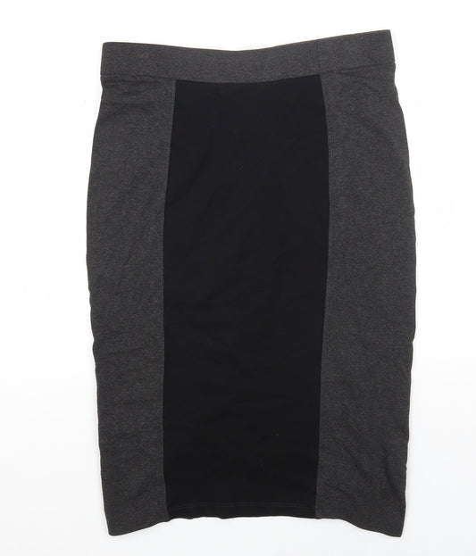 Marks and Spencer Womens Black Viscose Straight & Pencil Skirt Size 8