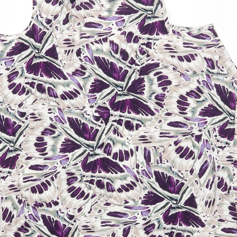 Womens UK Size 12 Dorothy Perkins Purple Basic Tank