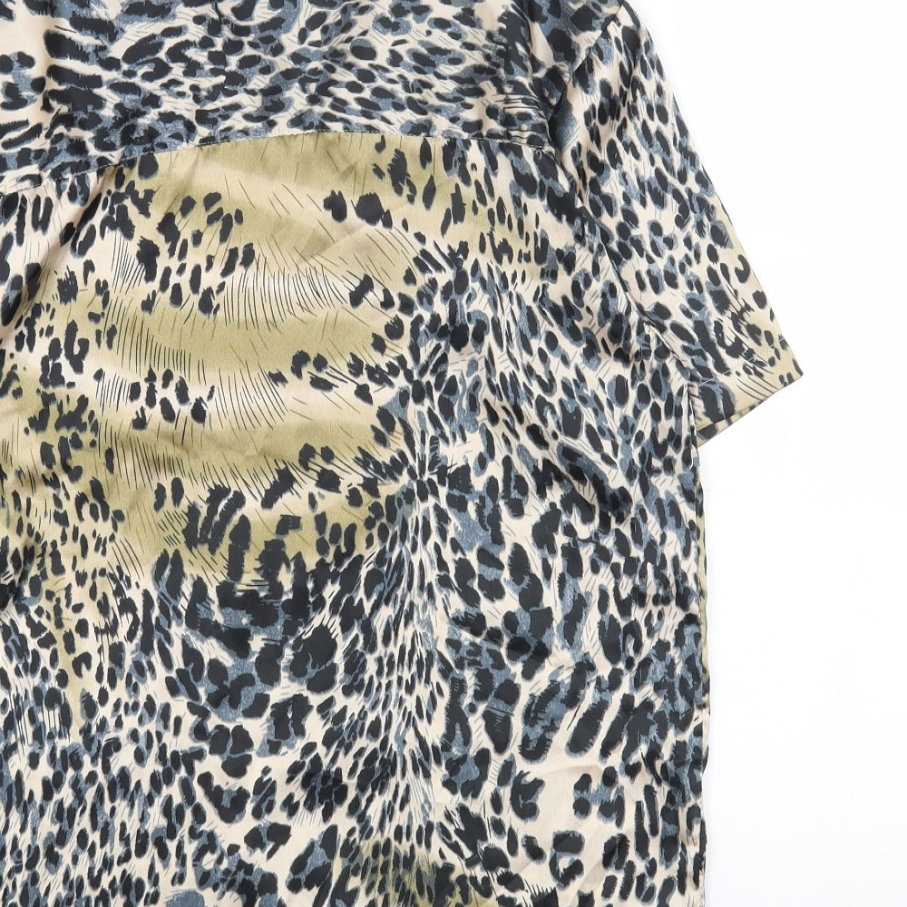 Womens UK Size S ANOTHER INFLUENCE Beige Basic Button-Up