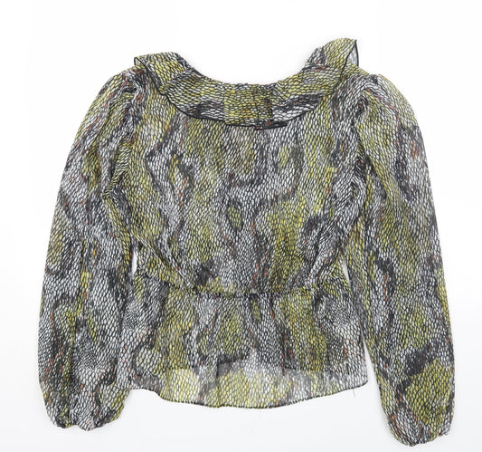 Womens UK Size 12 River Island Grey Basic Blouse