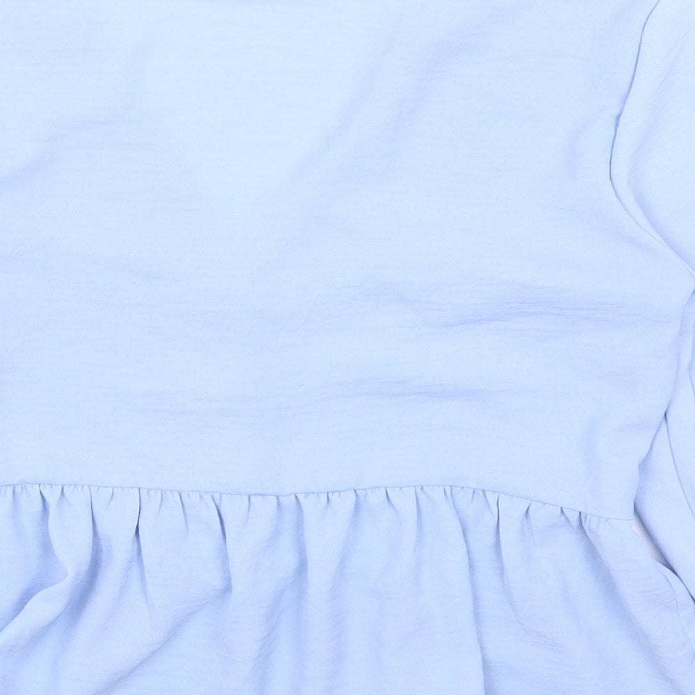 Womens UK Size 6 New Look Blue Basic Blouse
