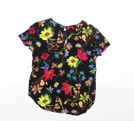 Womens UK Size 6 H&M Black Basic Blouse