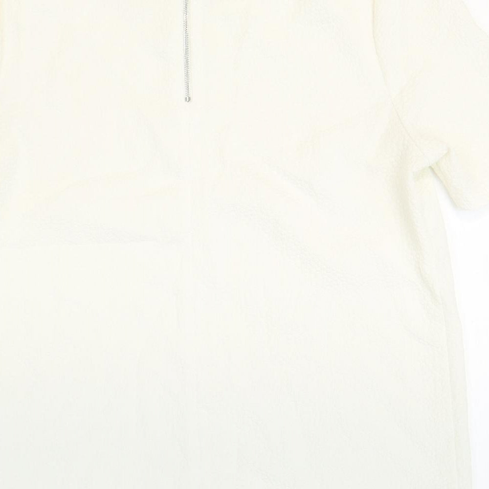 Womens UK Size 8 New Look White Basic T-Shirt