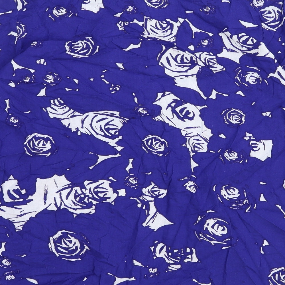 Womens UK Size M Together Blue Basic Button-Up
