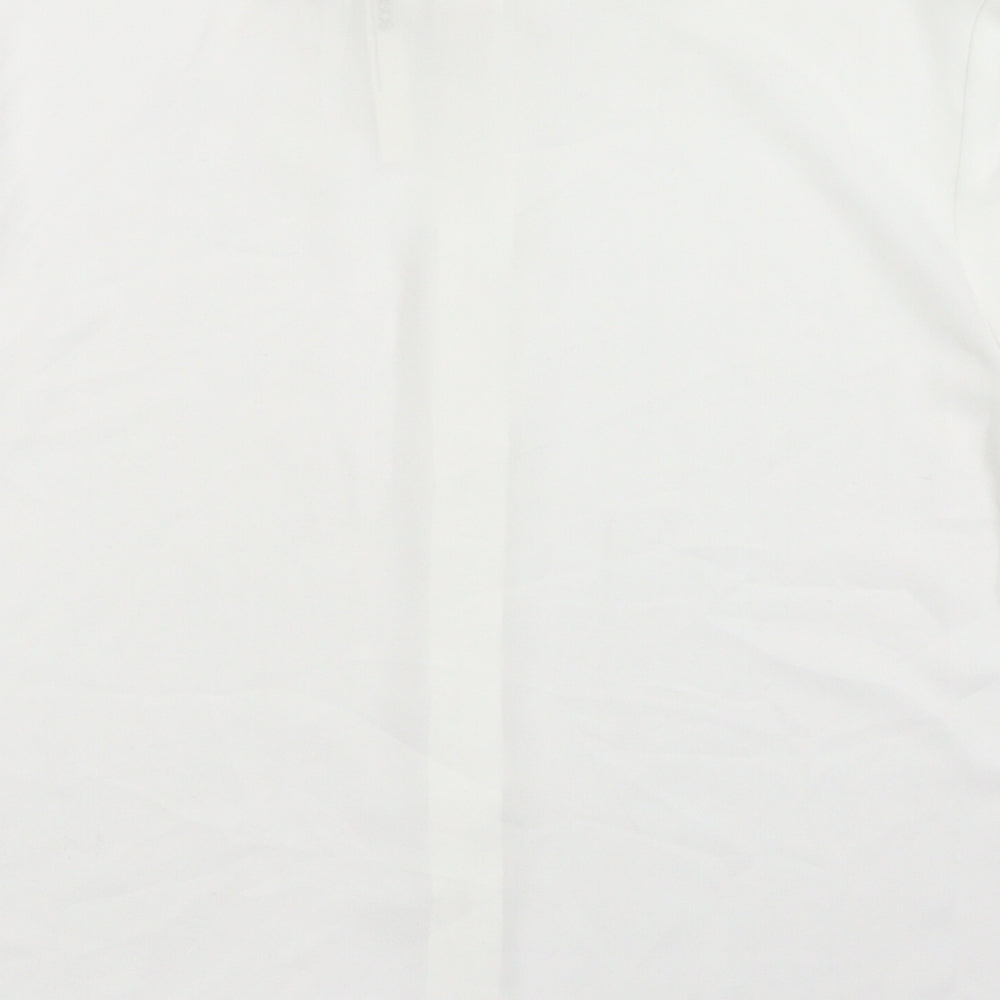 Womens UK Size 14 ASOS White Basic Button-Up