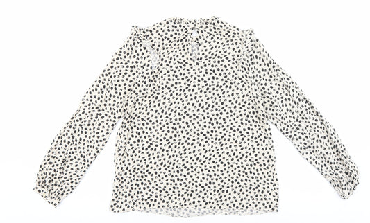 Womens UK Size 6 New Look Beige Basic Blouse