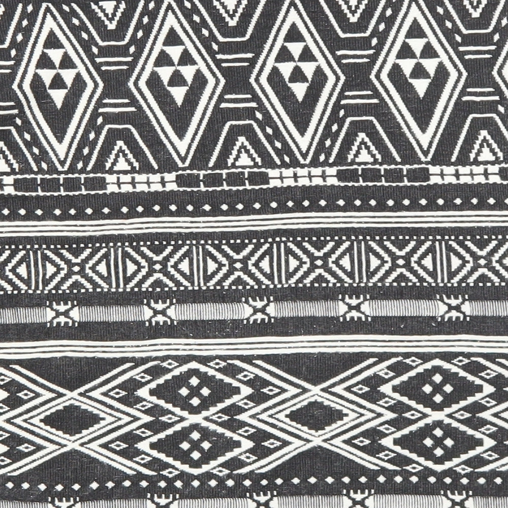 H&M Womens Black Geometric Polyester Straight & Pencil Skirt Size S