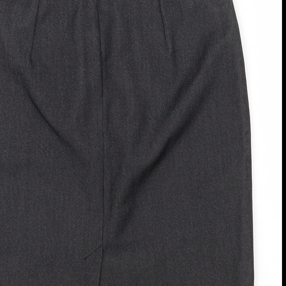 MNG Womens Grey Polyester Straight & Pencil Skirt Size 10 Zip