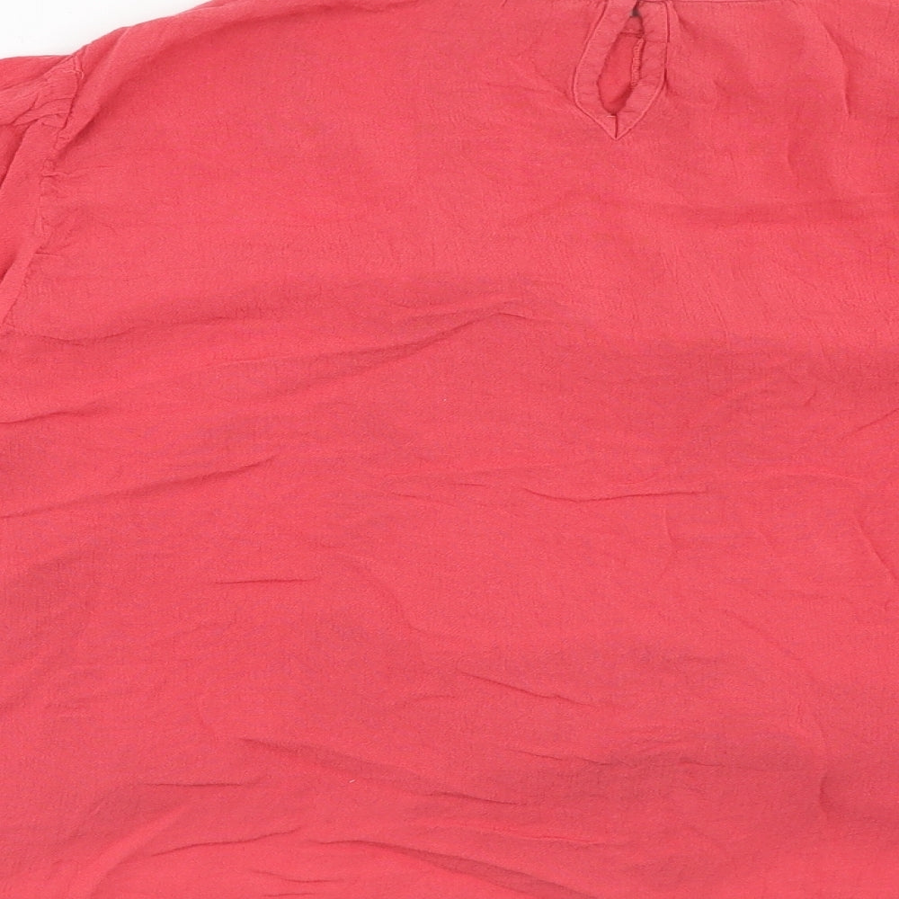 Womens UK Size 22 Monsoon Pink Cropped T-Shirt