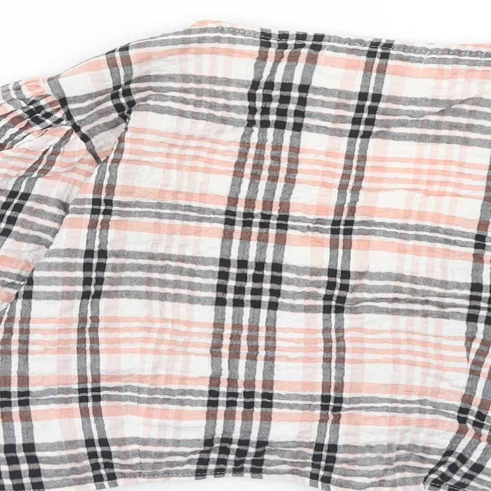 Womens UK Size S Urban Outfitters Pink Cropped Blouse
