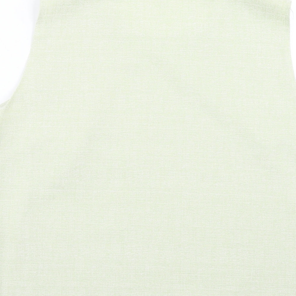 Womens UK Size M Preworn Green Basic Tank