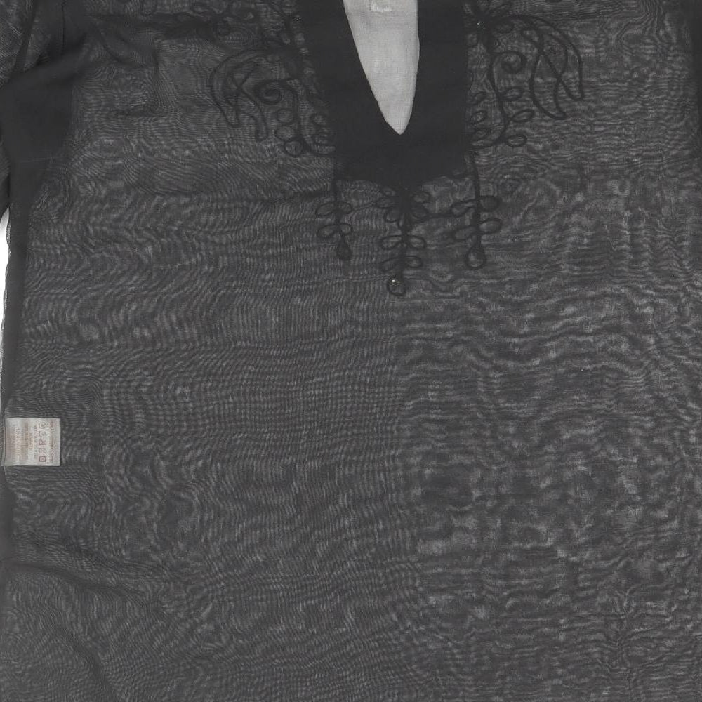 Atmosphere Womens Black Polyester Shift Size 10 V-Neck Pullover - Beach Cover up