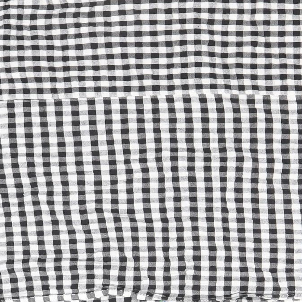 Womens UK Size 6 Topshop Black Cropped Button-Up