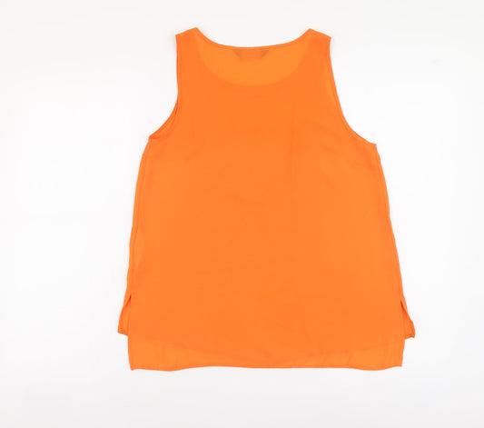 Womens UK Size 8 Dorothy Perkins Orange Basic Tank
