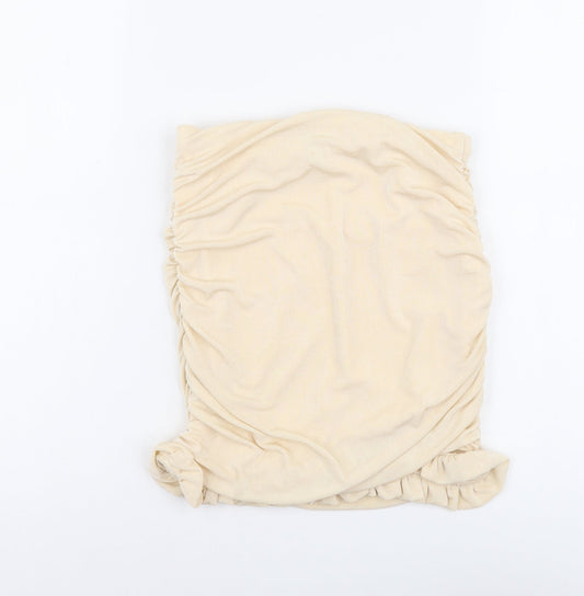 SheIn Womens Beige Polyester Straight & Pencil Skirt Size S