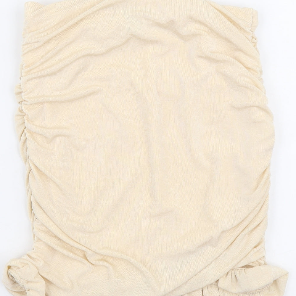 SheIn Womens Beige Polyester Straight & Pencil Skirt Size S