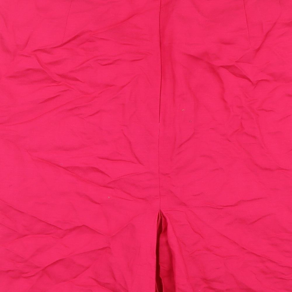 Linea Womens Pink Lyocell Straight & Pencil Skirt Size 16 Zip