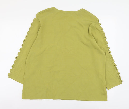 Womens UK Size 2XL Roman Green Pullover Jumper