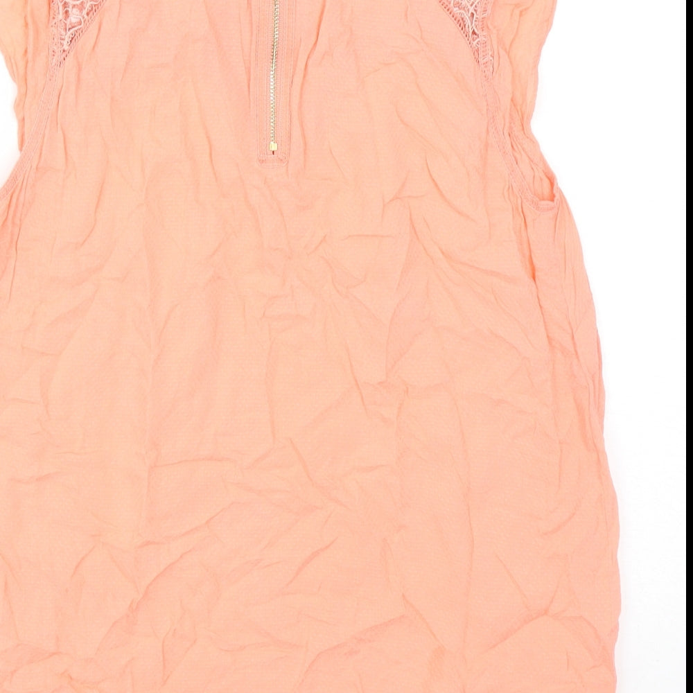 Womens UK Size 12 Warehouse Orange Basic Tank