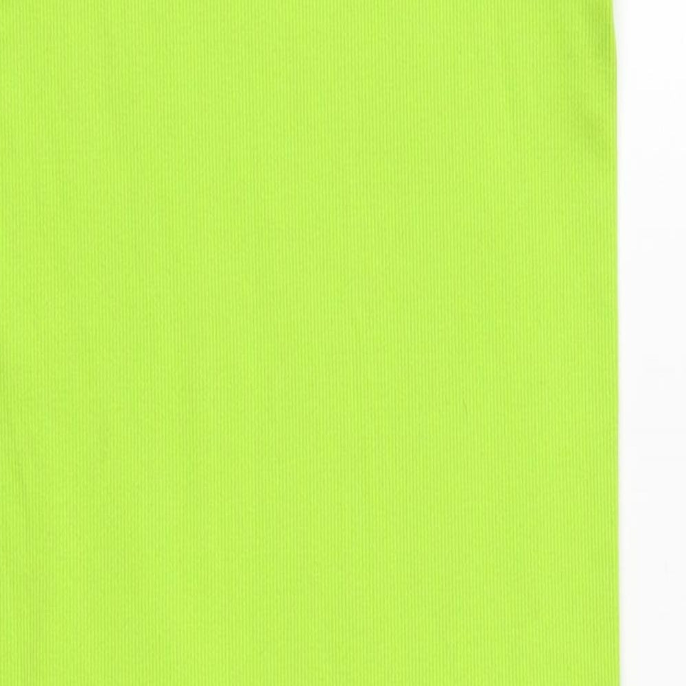 Primark Womens Green Nylon Bodycon Size 6 Scoop Neck Pullover