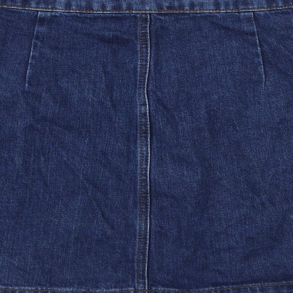 Womens UK Size 28 in Topshop Mini Denim Skirt