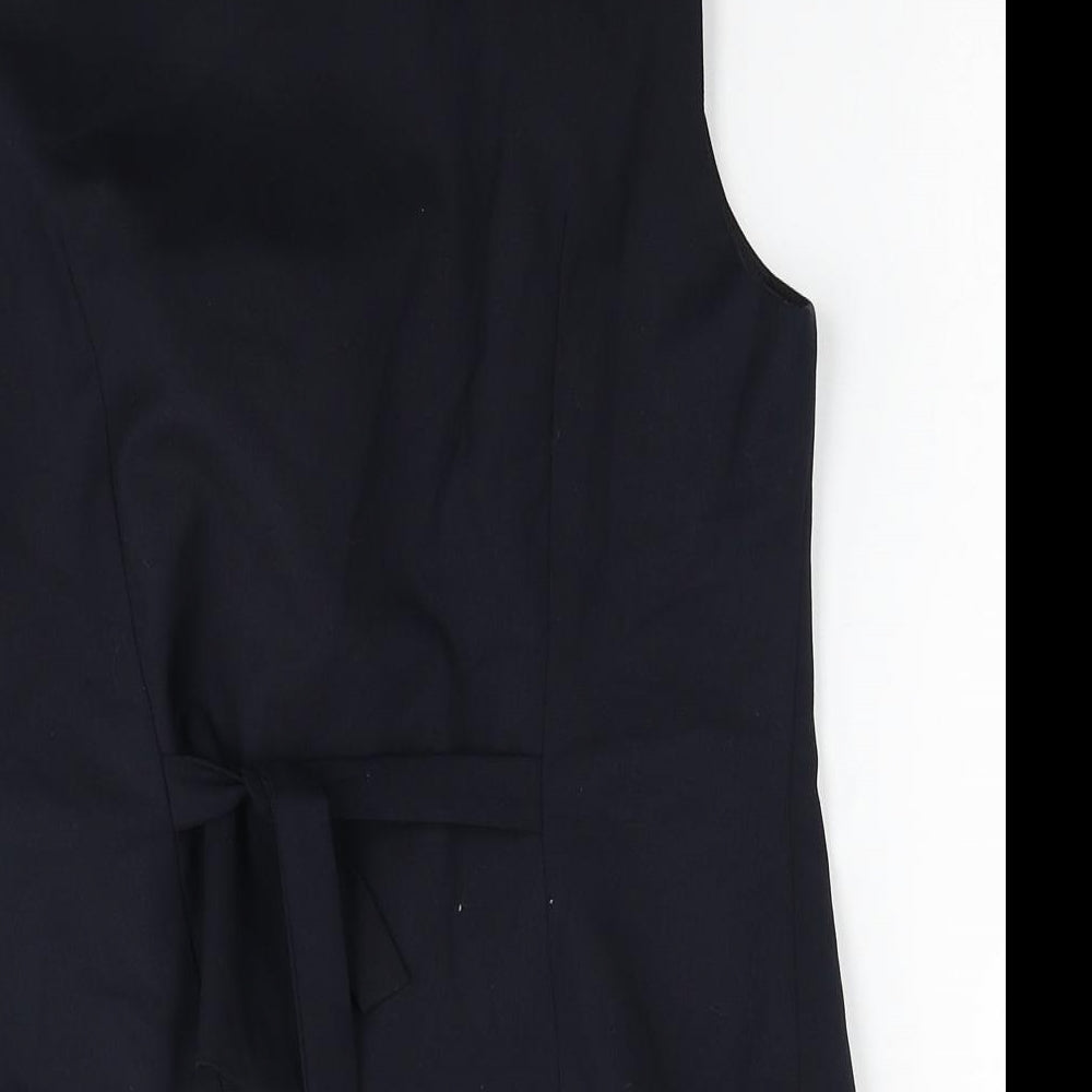 Lola Mens Blue Polyester Jacket Suit Waistcoat Size 36