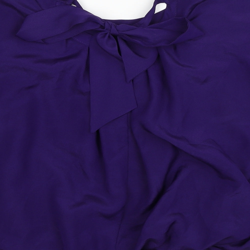 Womens UK Size 8 Marks and Spencer Purple Basic Blouse