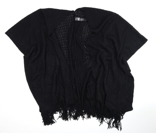 Womens UK Size One Size Marks and Spencer Black Wrap Jumper