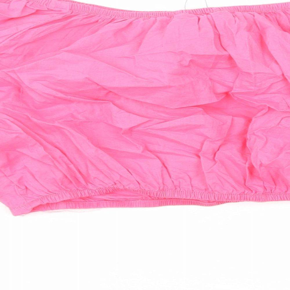 Womens UK Size 20 Marks and Spencer Pink Cropped Blouse