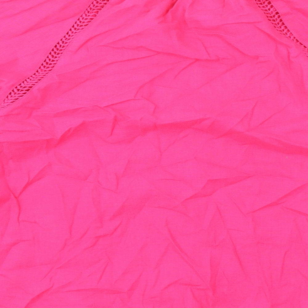 Womens UK Size 6 Marks and Spencer Pink Basic Button-Up