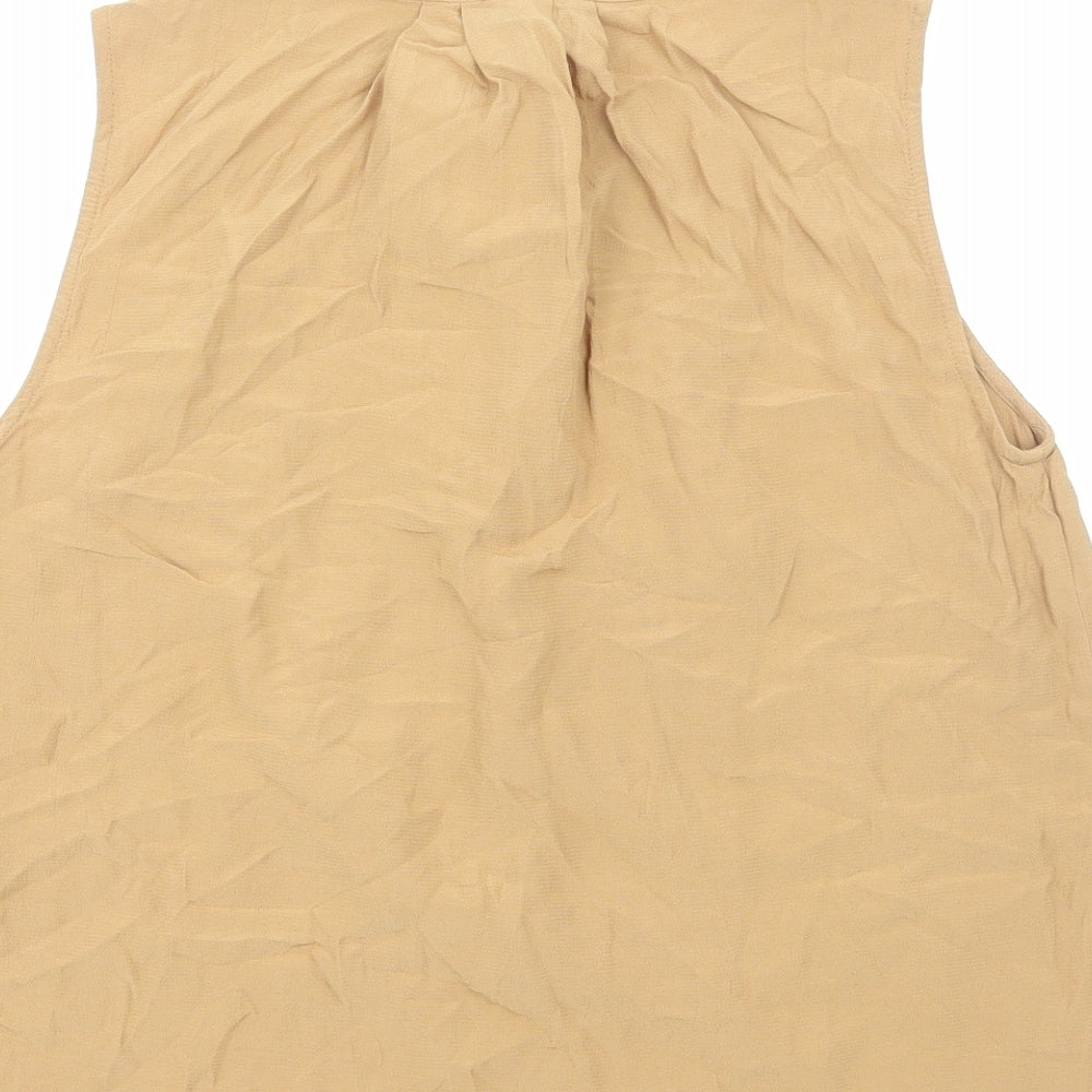 Womens UK Size M VERO MODA Brown Basic Tank