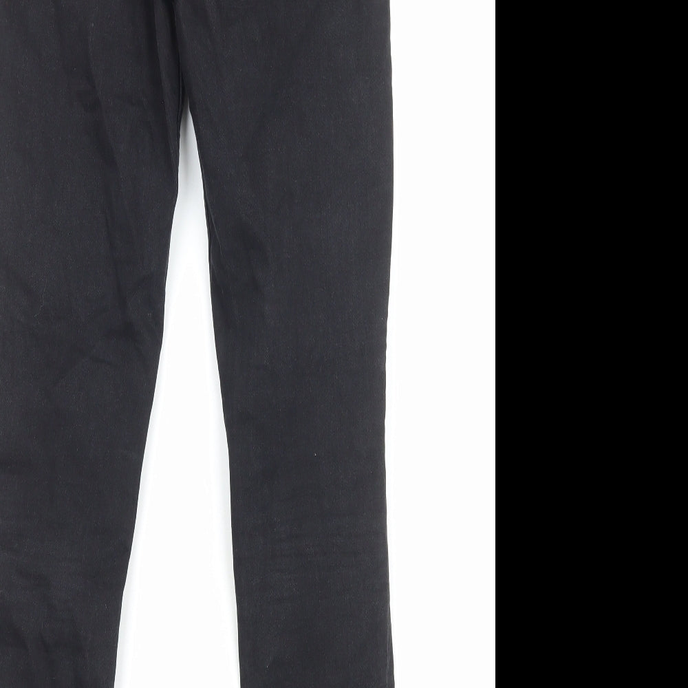 Zara Womens Black Cotton Skinny Jeans Size 8 Regular Zip