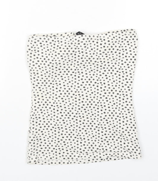 Womens UK Size 8 H&M White Basic Tank