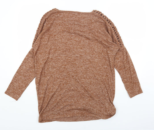 Womens UK Size 10 PEP&CO Orange Pullover Jumper