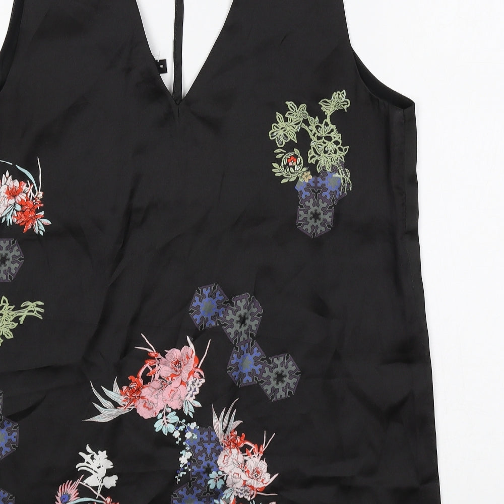Womens UK Size 6 River Island Black Basic Tank