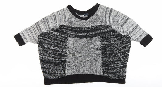 Womens UK Size M Sparkle & Fade Grey Pullover Jumper