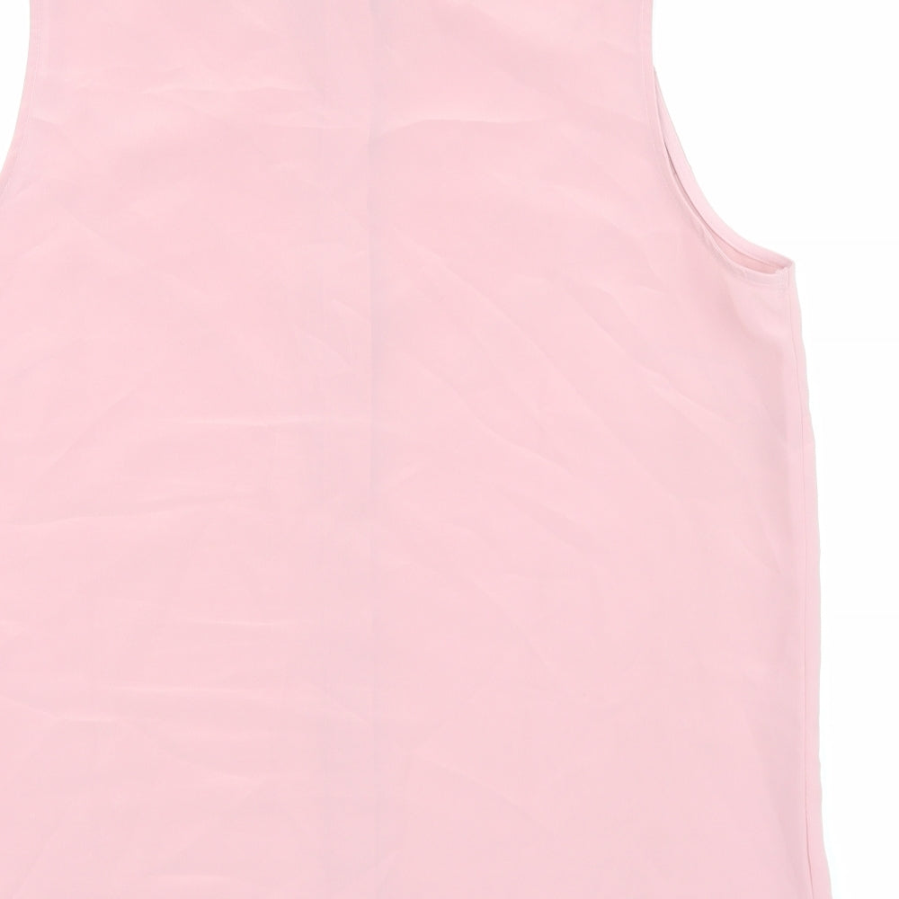 Classics Womens Pink Polyester Basic Tank Size 18 V-Neck