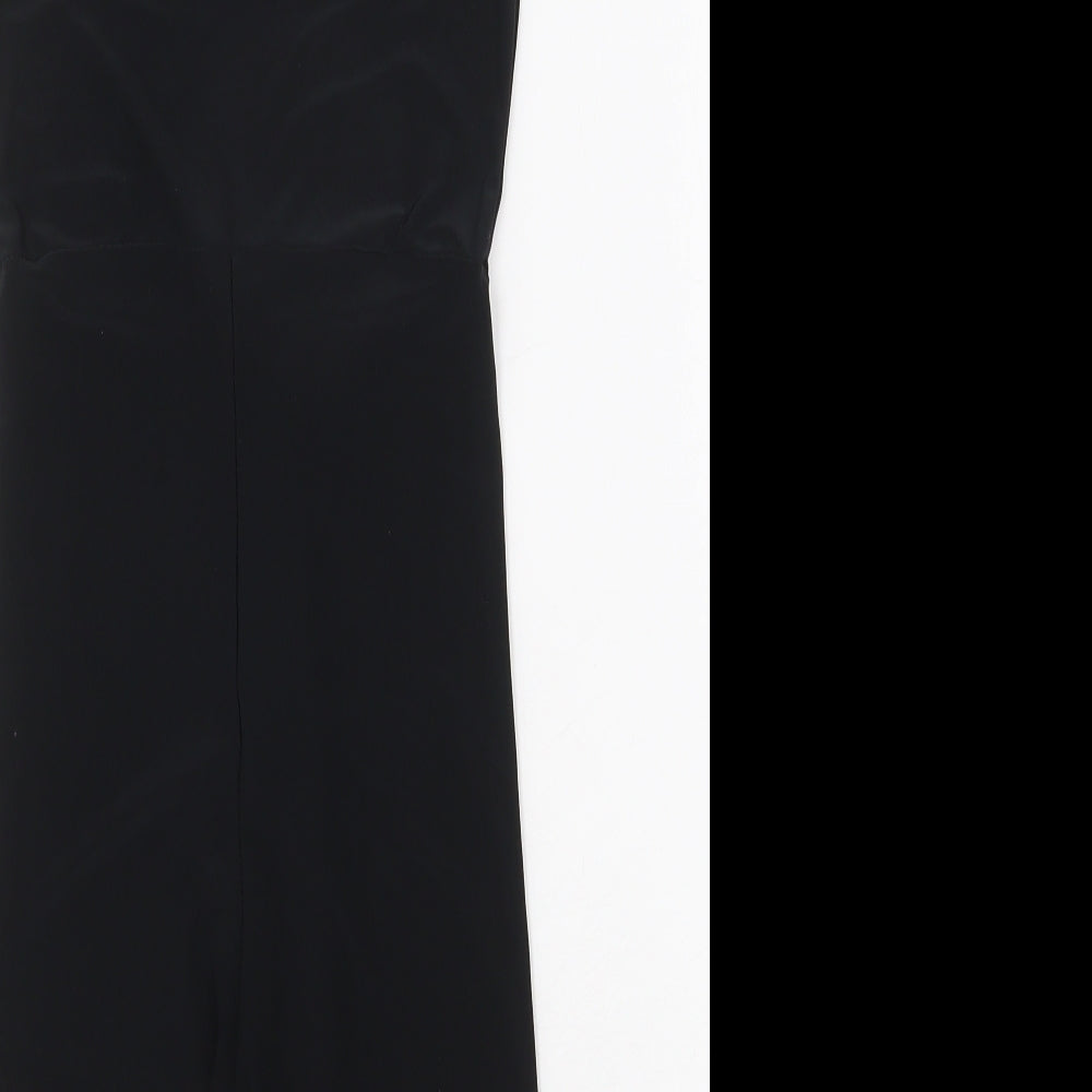 PRETTYLITTLETHING Womens Black Polyester Jumpsuit One-Piece Size 8 Pullover